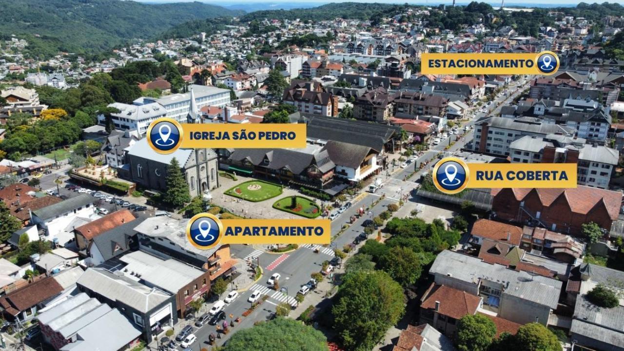 Ferienwohnung Apartamento Oppitz - No Coracao De Gramado Junto Da Rua Coberta Exterior foto